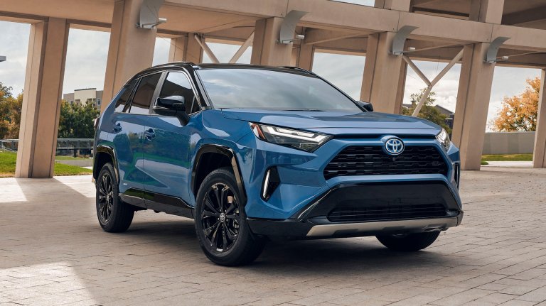Toyota RAV4 in blue.