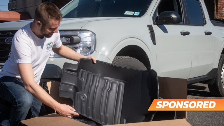 TuxMat floor mats installing on Ford Maverick XL