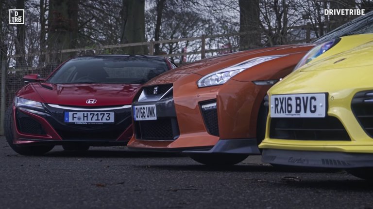 Porsche 911 Turbo Takes On Acura NSX & Nissan GT-R
